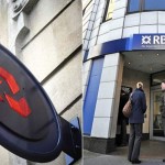 People wait outside a branch of the Royal Bank of Scotland (RBS) in central London on January 27, 2012. Britain's state-rescued Royal Bank of Scotland awarded its chief executive a bonus of 963,000 British pounds (1.50 million USD, 1.15 million euros) on January 26 despite pressure from the government to limit the payout. AFP PHOTO / CARL COURT (Photo credit should read CARL COURT/AFP/Getty Images)